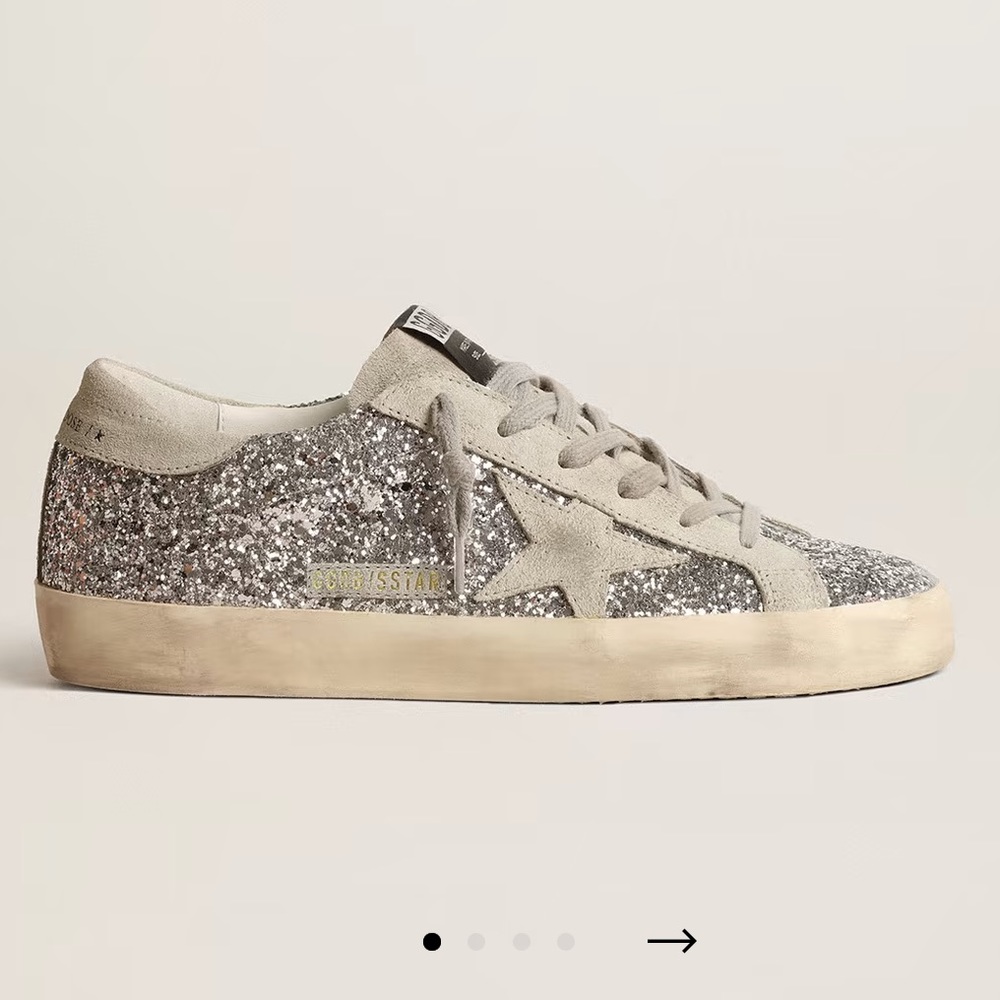 Goldengoose super star - silver glitter